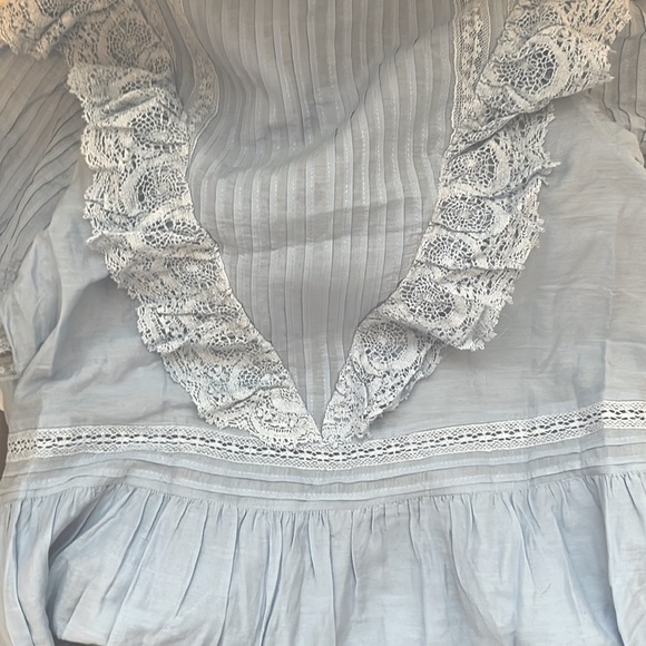 NWT! $748 Zadig & Voltaire Ronelo Tomboy Oxford Light Blue Maxi Dress SZ S - Picture 7 of 14